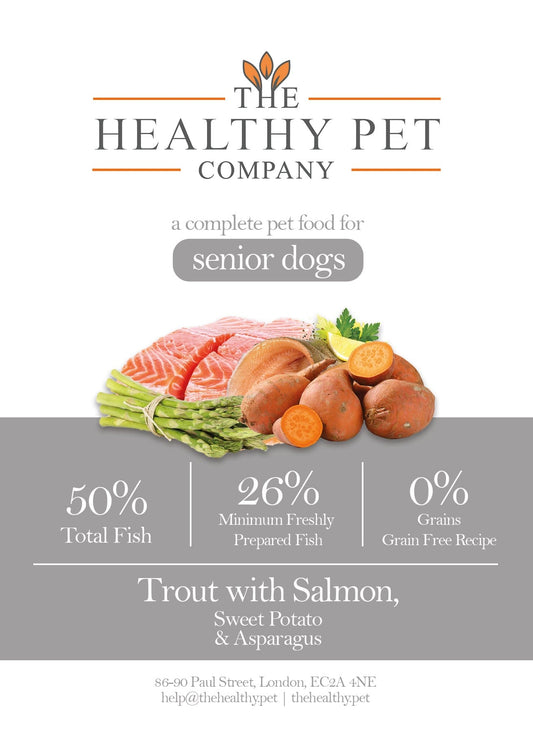 The Healthy Pet Company Complete Meal - Trout & Salmon with Sweet Potato for Senior Dogs - The Healthy Pet Company