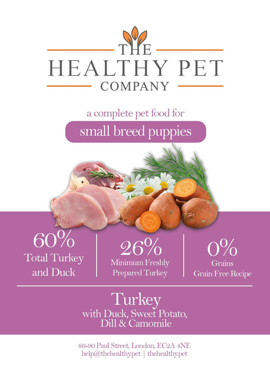 The Healthy Pet Company Complete Meal - Turkey, Duck and Sweet Potato for Small Breed Puppies - The Healthy Pet Company