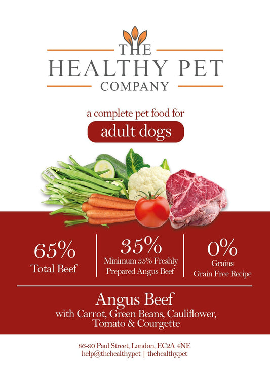 The Healthy Pet Company Complete Meal - Grain-Free Beef & Veg for Adult Dogs - The Healthy Pet Company