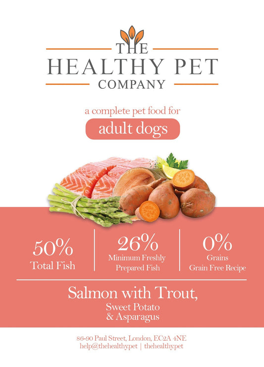 The Healthy Pet Company Complete Meal - Salmon & Trout with Sweet Potato for Adult Dogs - The Healthy Pet Company