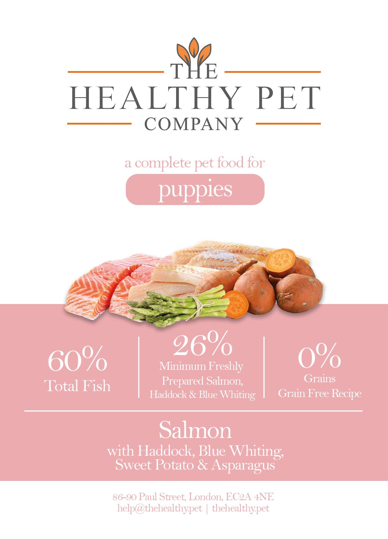 The Healthy Pet Company Complete Meal - Salmon & Haddock with Sweet Potato for Puppies - The Healthy Pet Company