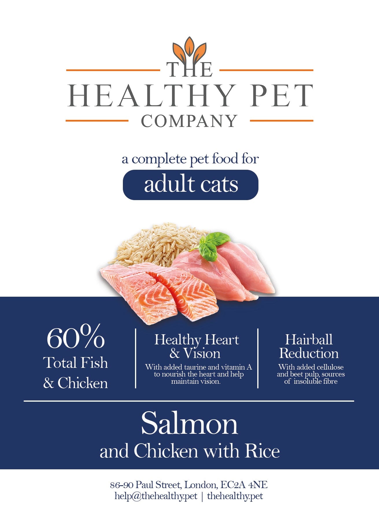 The Healthy Pet Company Complete Meal - Salmon with Chicken & Rice for Adult Cats - The Healthy Pet Company
