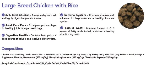 Chicken with Rice for Large Breed Adult Dogs