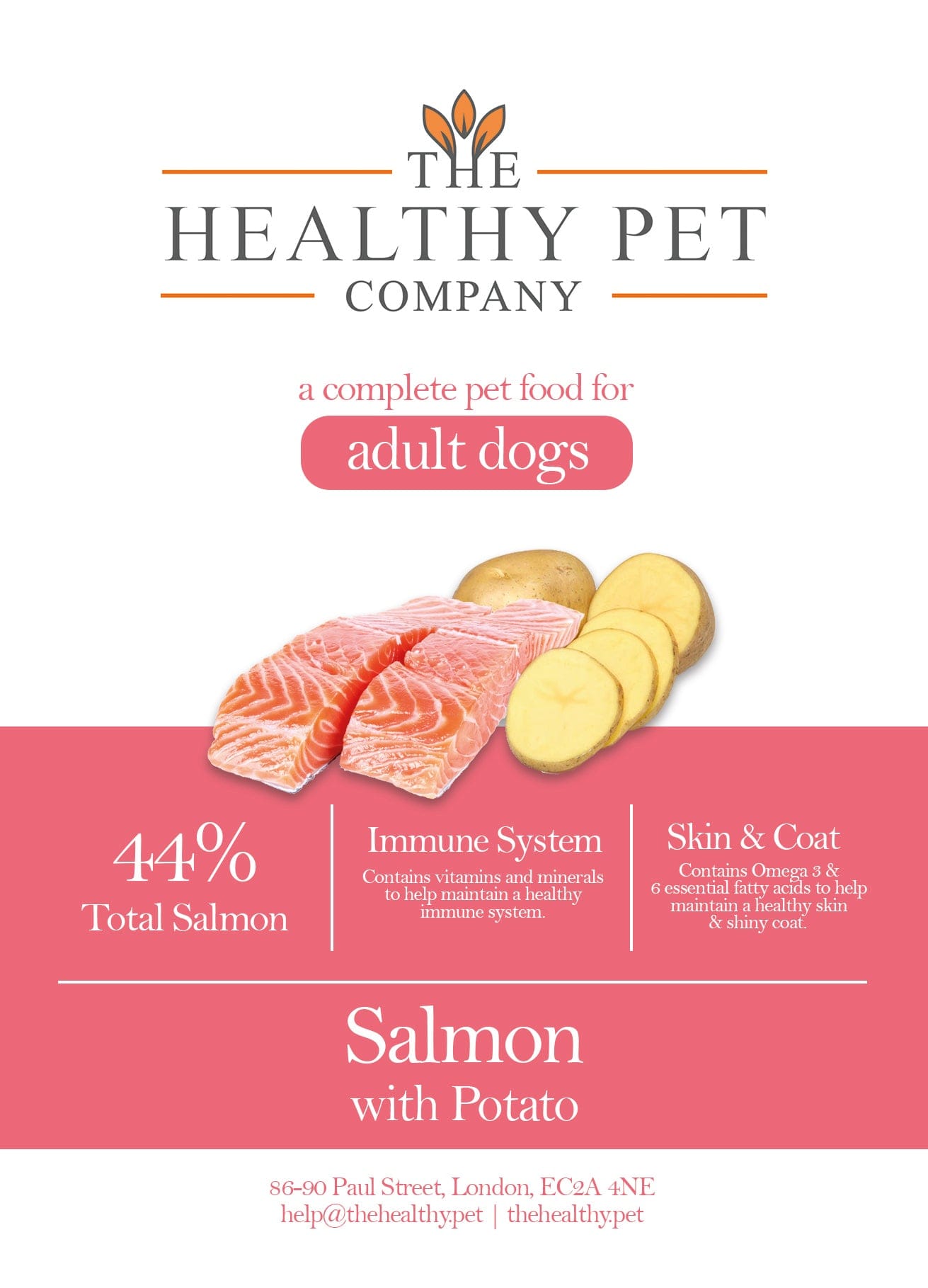 The Healthy Pet Company Complete Meal - Salmon with Potato for Adult Dogs - The Healthy Pet Company