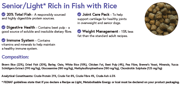 Fish with Rice for Senior & Adult Dogs