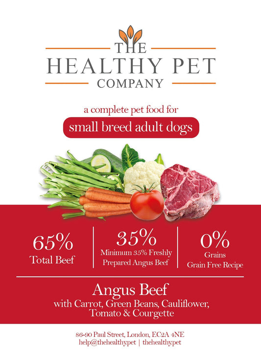 The Healthy Pet Company Complete Meal - Grain-Free Beef & Veg for Small Adult Breeds - The Healthy Pet Company