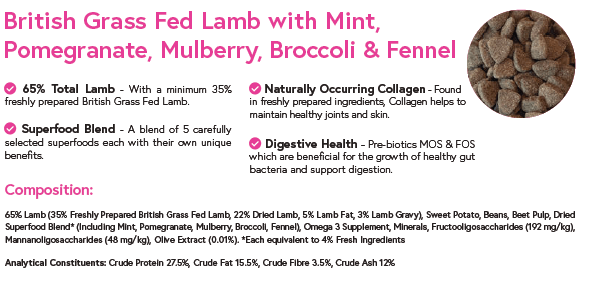Lamb, Sweet Potato & Superfoods for Adult Dogs