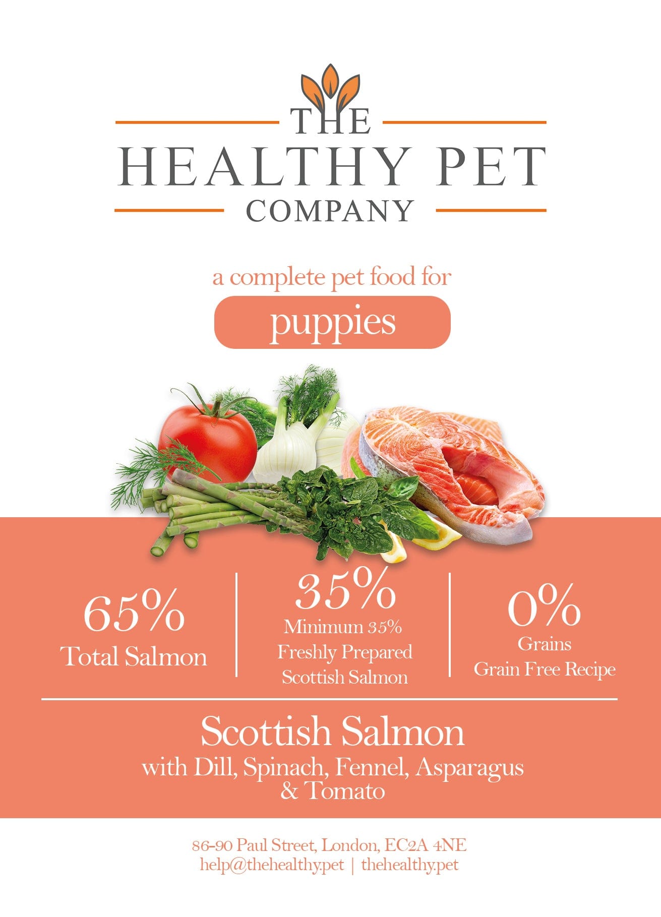 The Healthy Pet Company Complete Meal - Scottish Salmon & Veg for Puppies - The Healthy Pet Company