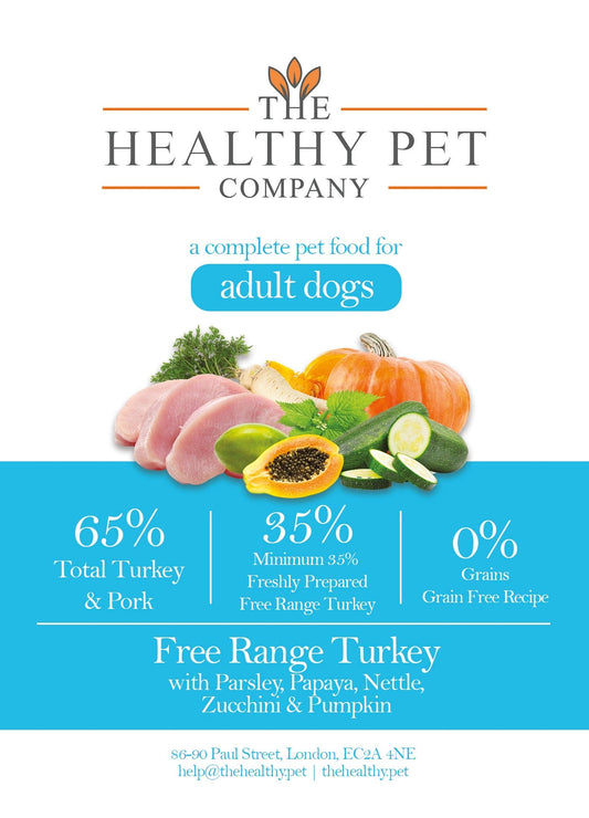 The Healthy Pet Company Complete Meal - Turkey, Fruit & Veg for Adult Dogs - The Healthy Pet Company