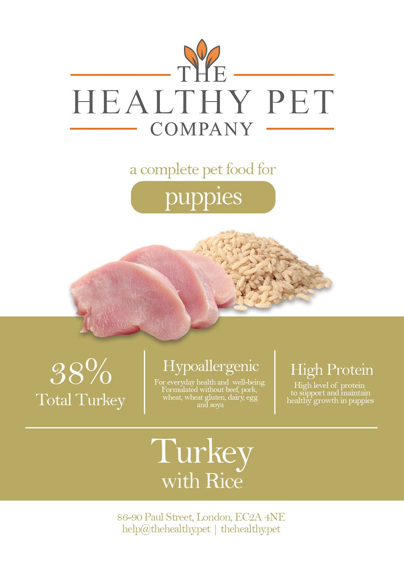 The Healthy Pet Company Complete Meal - Turkey with Rice for Puppies - The Healthy Pet Company